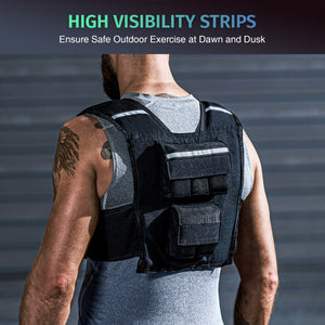 20lb Weighted Vest with Adjustable Weights for Exercise