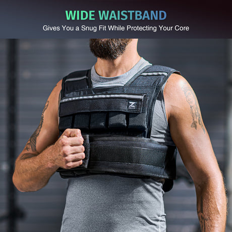 Adjustable Weighted Vest for Home Cardio Strength with 60-lb