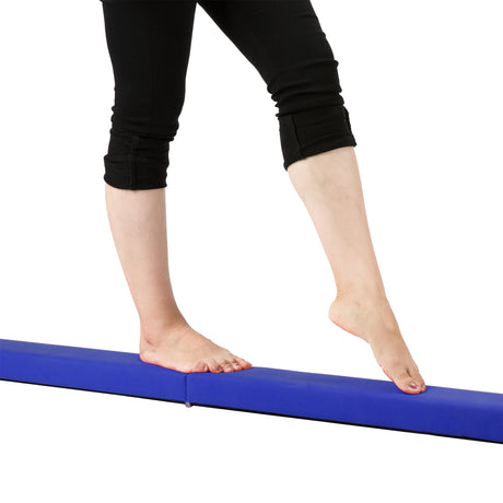 gymnastics folding balance beam blue