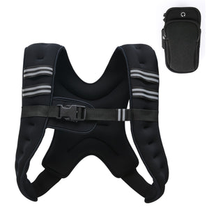 Weighted Vest for Strength Training and Running 20lbs Black