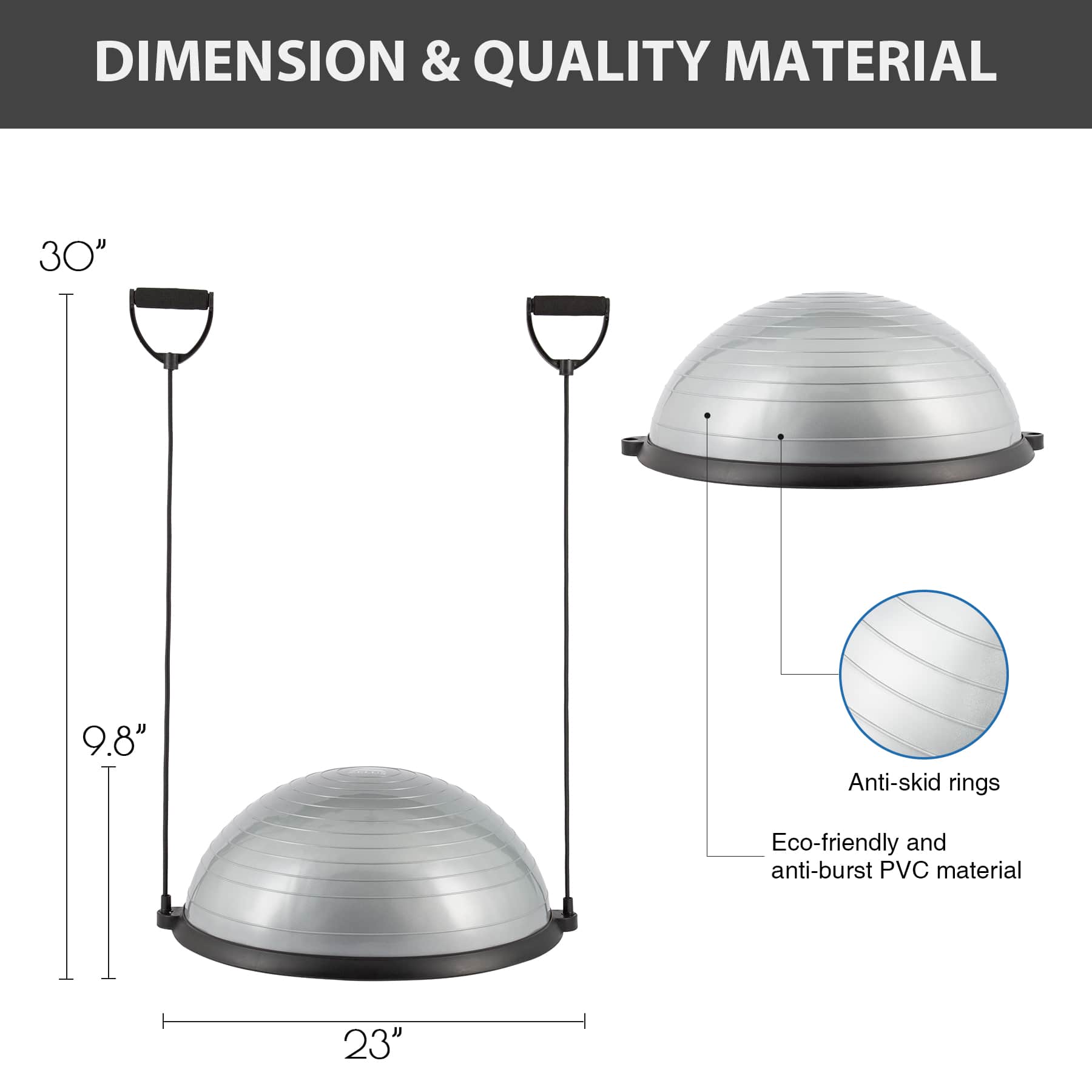 Bosu ball dimensions sale