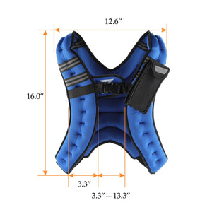 weighted exercise vest size