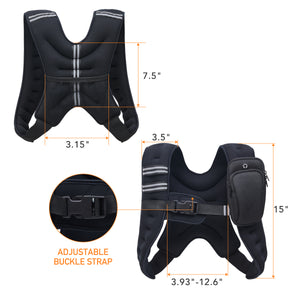 Weighted Vest for Strength Training and Running 8lbs Black
