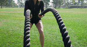fitness equipment battle rope exercises