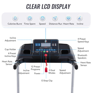 folding treadmill with lcd display