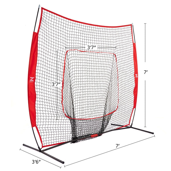 Baseball Net 7x7ft Baseball Hitting Net with 3 Baseballs