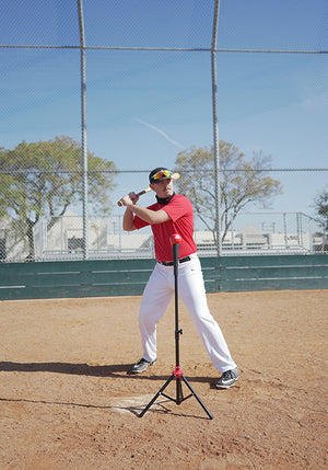 Adjustable Baseball Softball Tripod Tee for Batting Training Practice