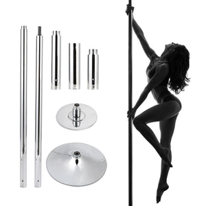 Removable Dance Fitness Exercise Pole Static/Spinning OptionW/ Silicone  Ring