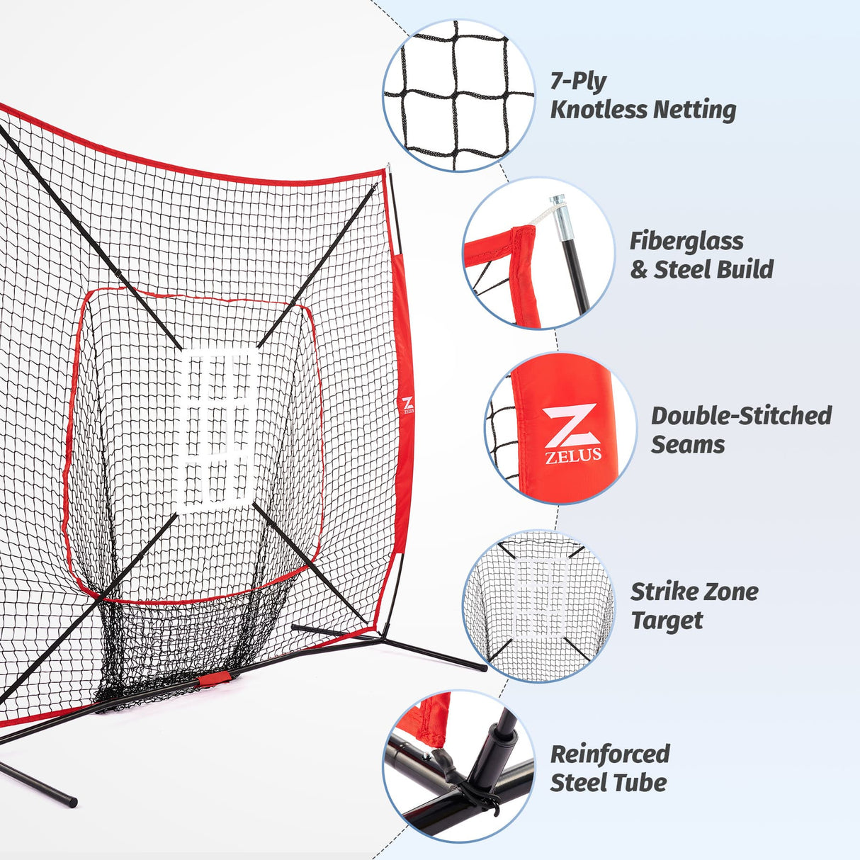 Outdoor Batting Practice Net with Zone Target